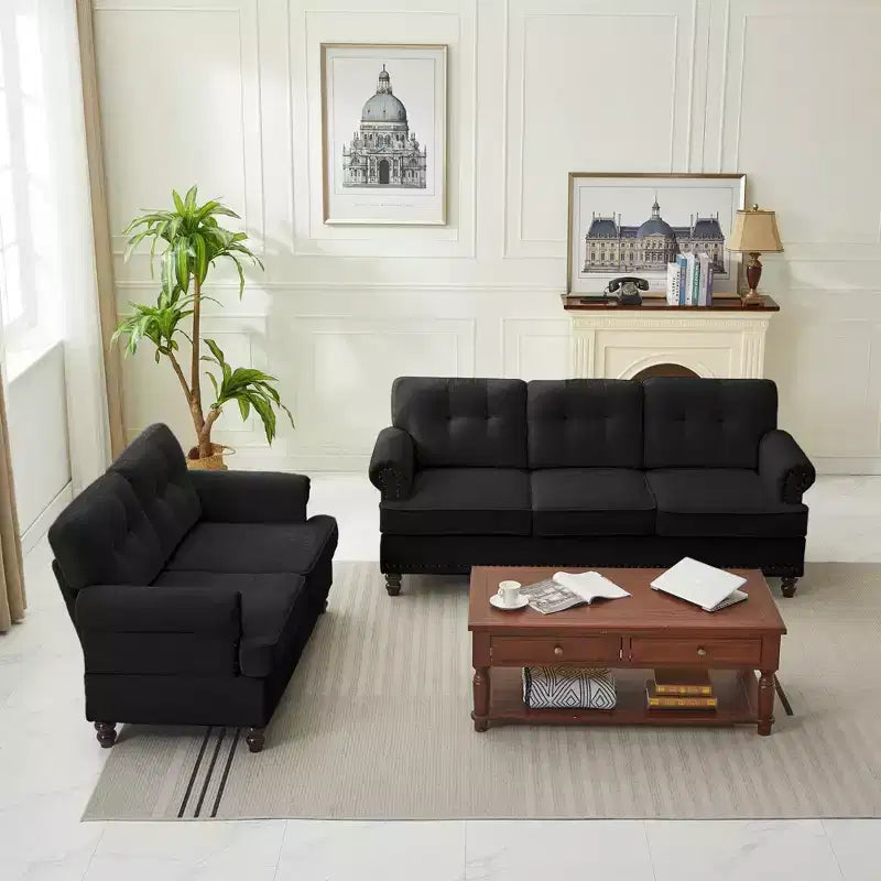 67.32 Causeuse capitonnée en chenille pour salon et chambre à coucher