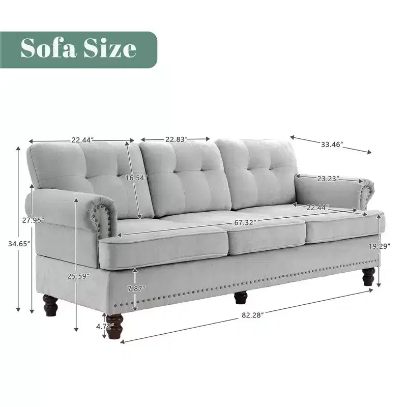 67.32 Causeuse capitonnée en chenille pour salon et chambre à coucher