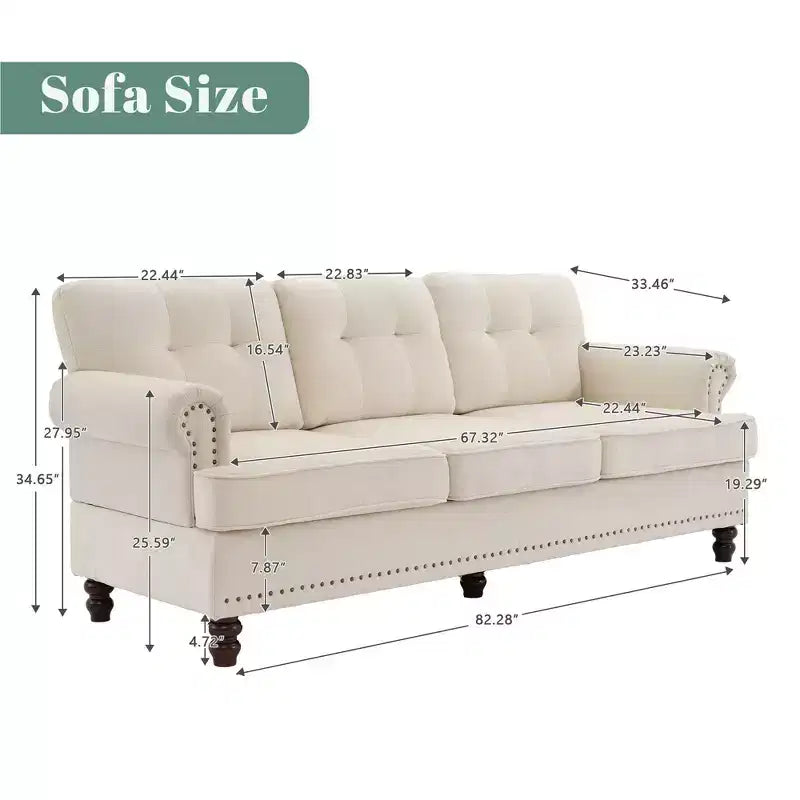 67.32 Causeuse capitonnée en chenille pour salon et chambre à coucher