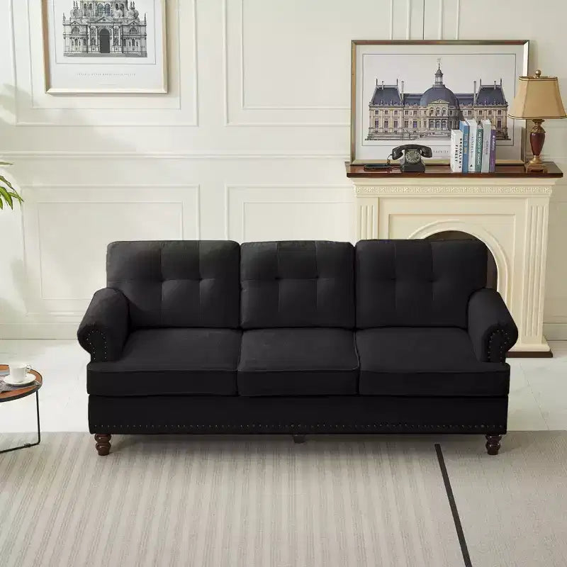 67.32 Causeuse capitonnée en chenille pour salon et chambre à coucher